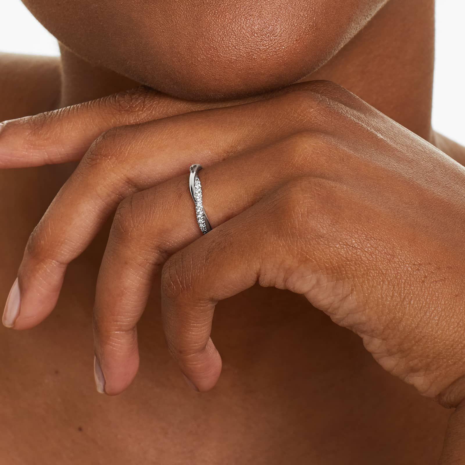 Twisted Pavé Lab-Grown Diamond Wedding Ring In 14K Gold (2.00mm)