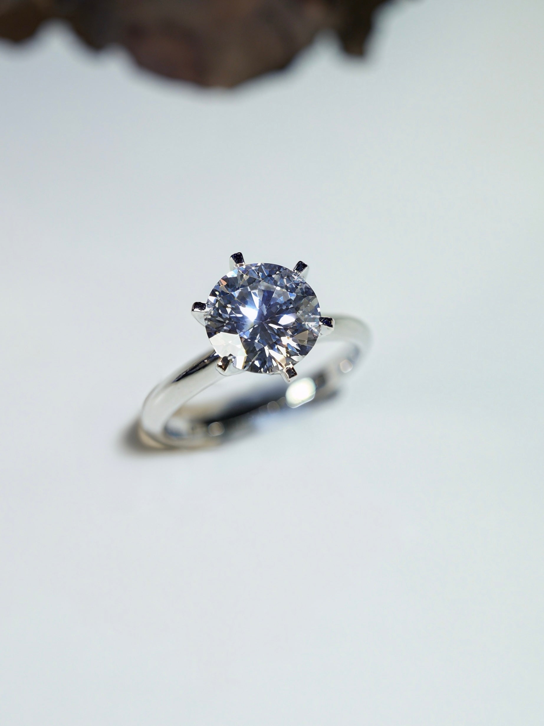 18K Gold Lab Grown Diamond Ring - Six-Prong Round Solitaire Timeless Engagement Ring