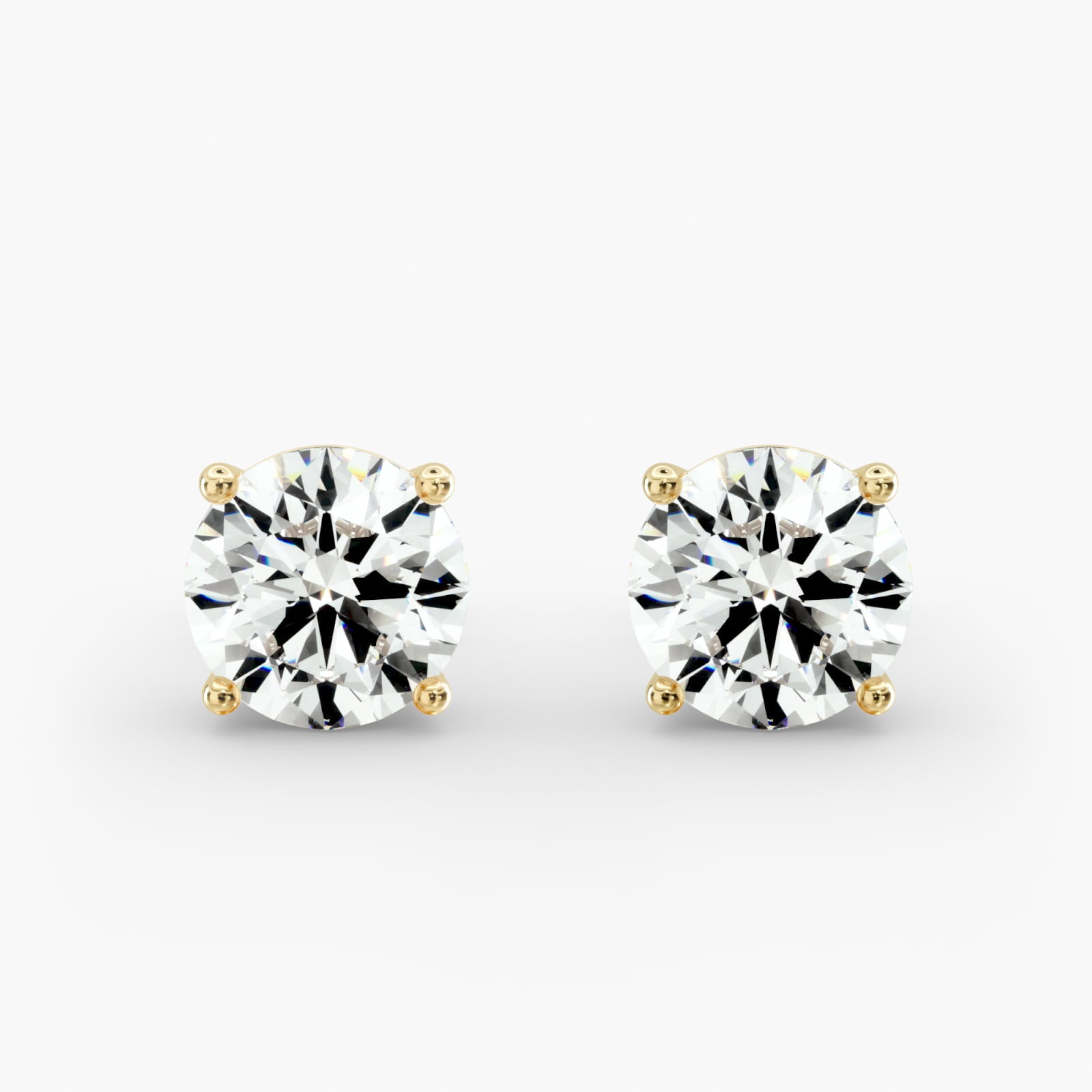 Four Prong Custom Diamond Stud Earrings