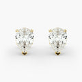 Pear Shape Custom Diamond Stud Earrings Shown in 2 ct. Total