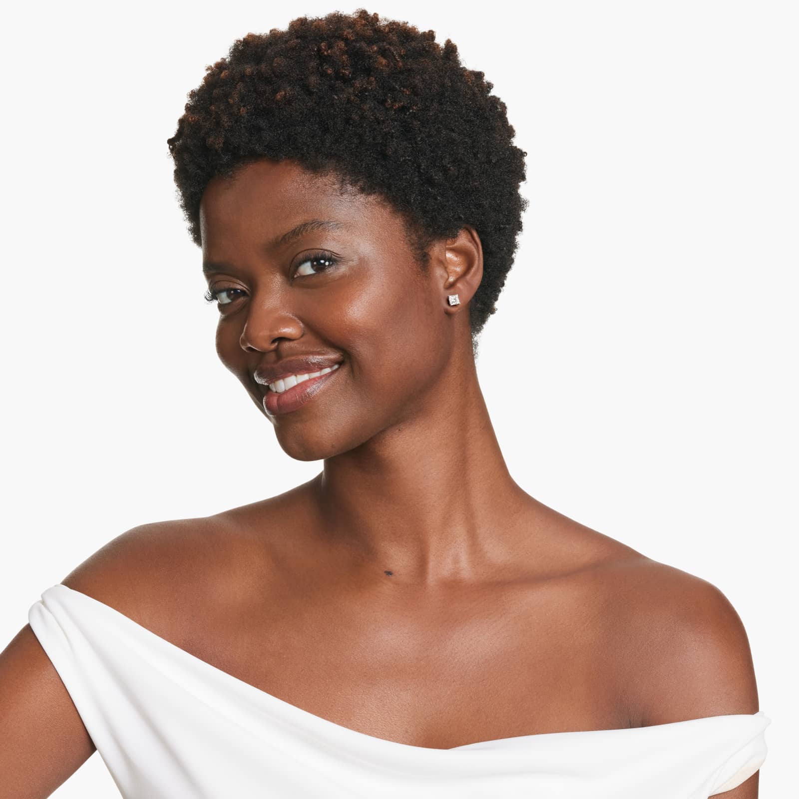 Princess Cut Custom Diamond Stud Earrings Shown in 2 ct. Total