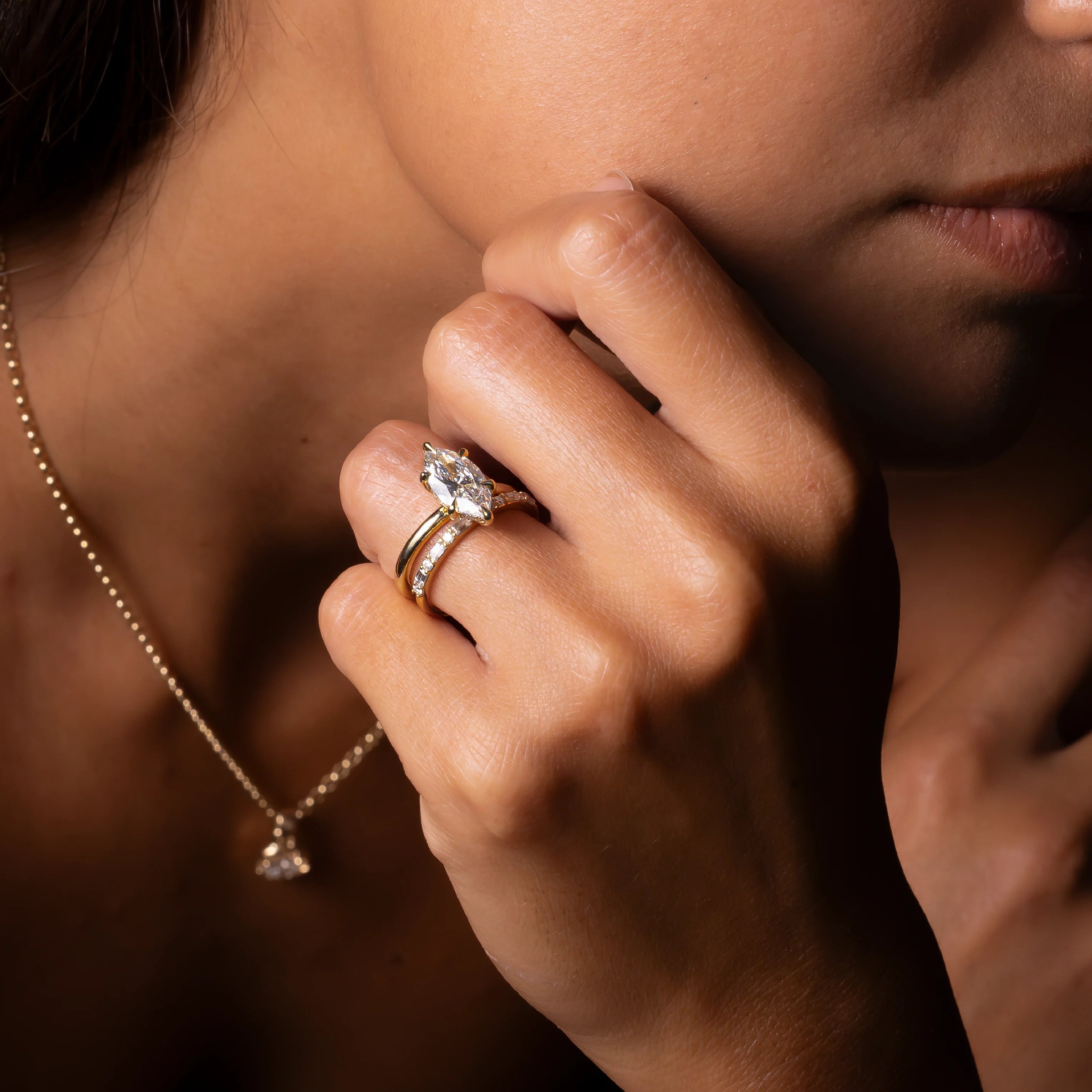 The Arie Ring - Marquise Solitaire