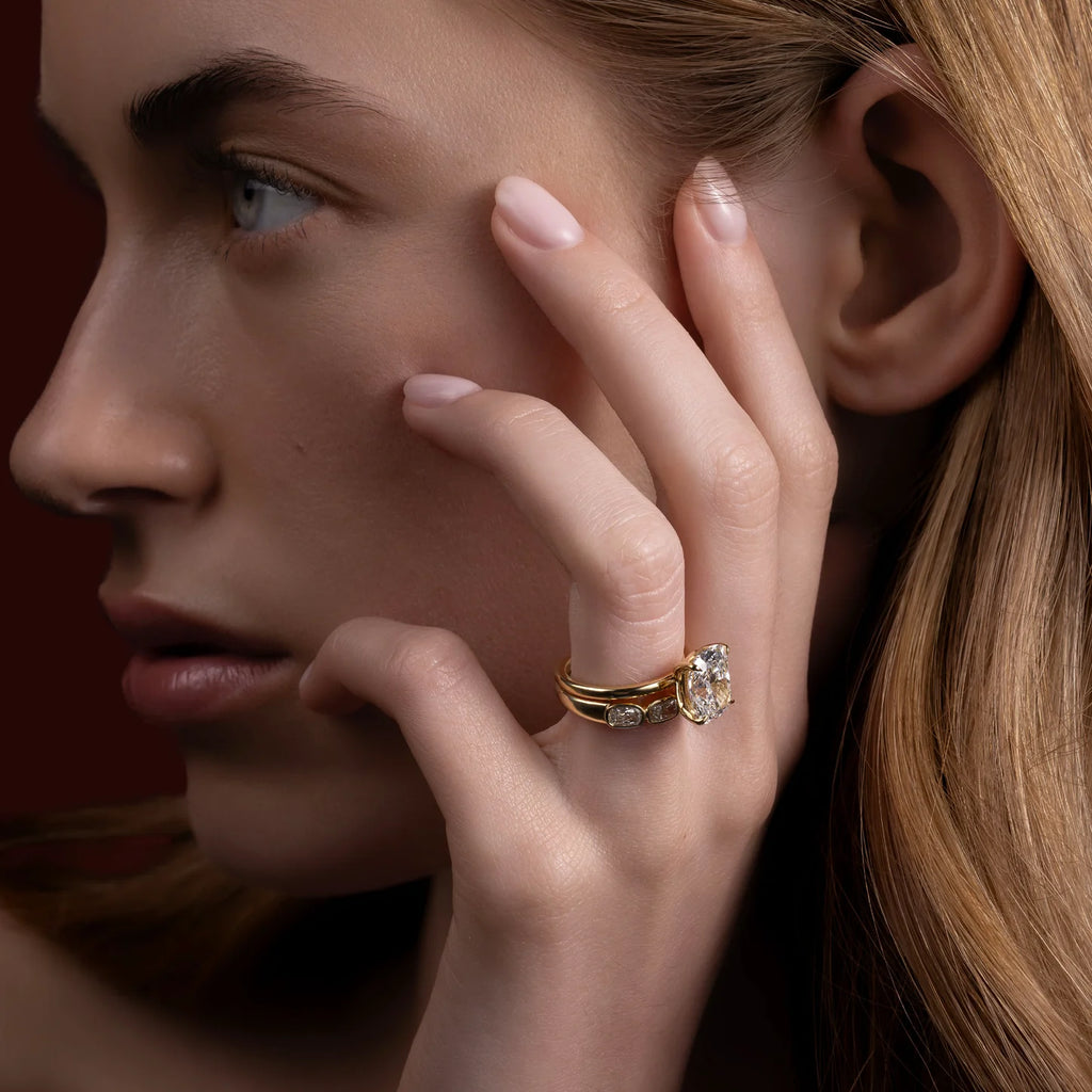 The Ophelia Ring - Elongated Cushion Solitaire