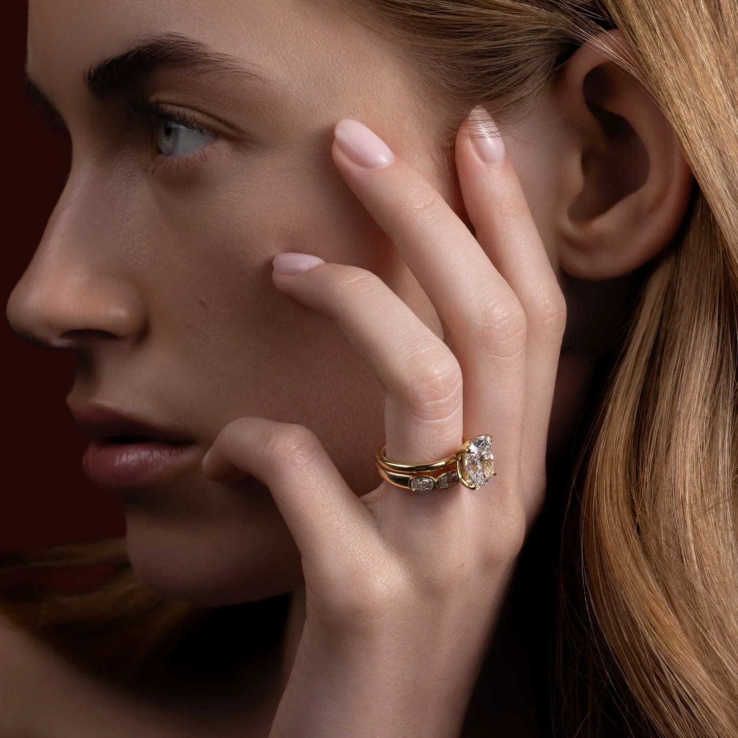 The Ophelia Ring - Elongated Cushion Solitaire