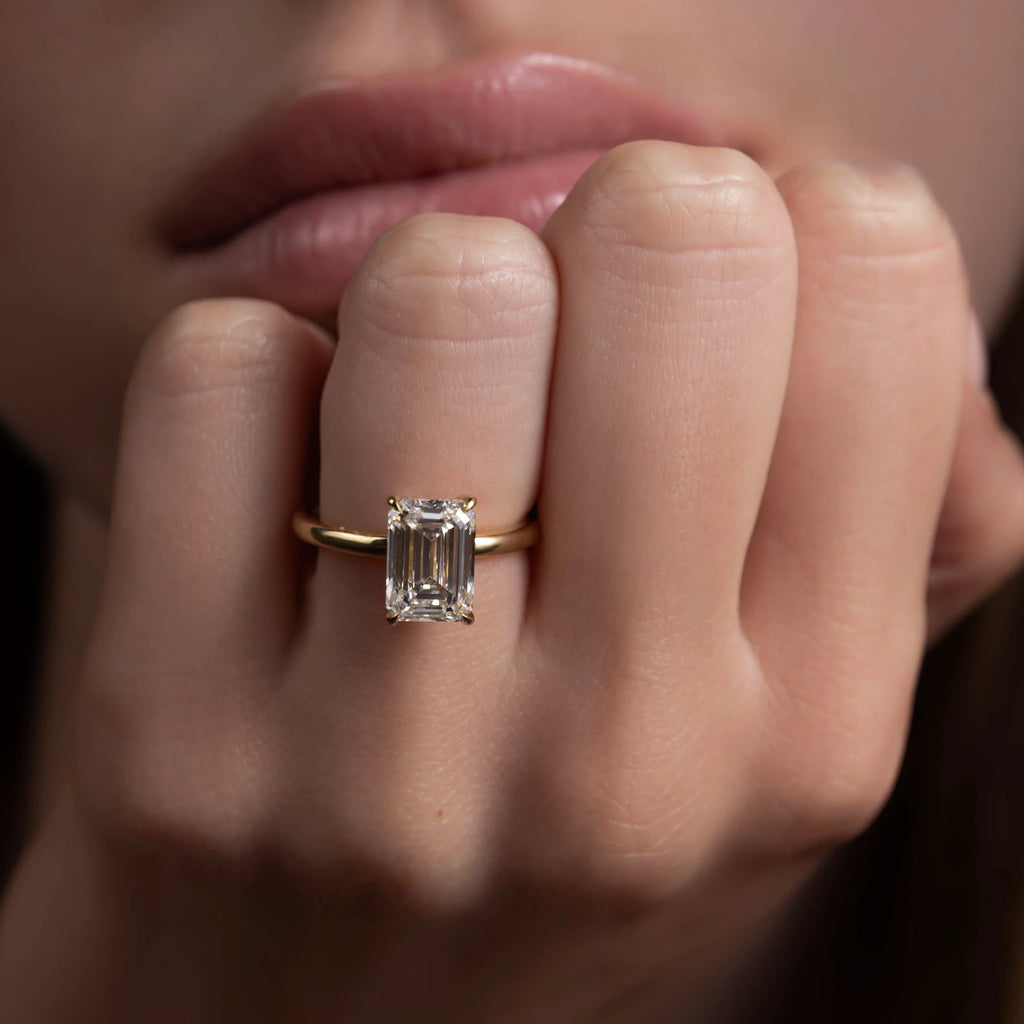 The Audrey Ring - Emerald Solitaire