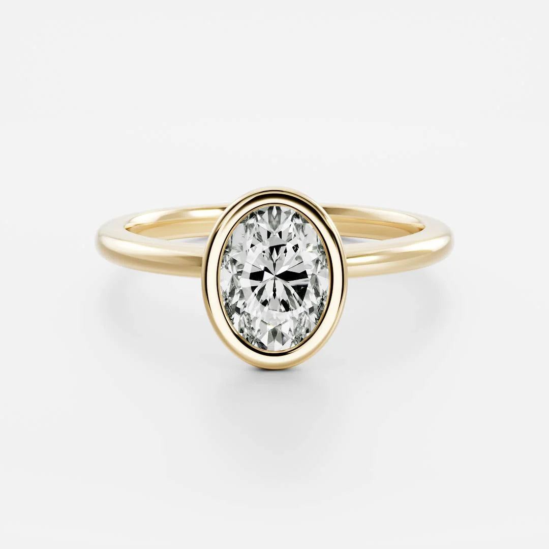 The Luise Ring - Oval Bezel Solitaire