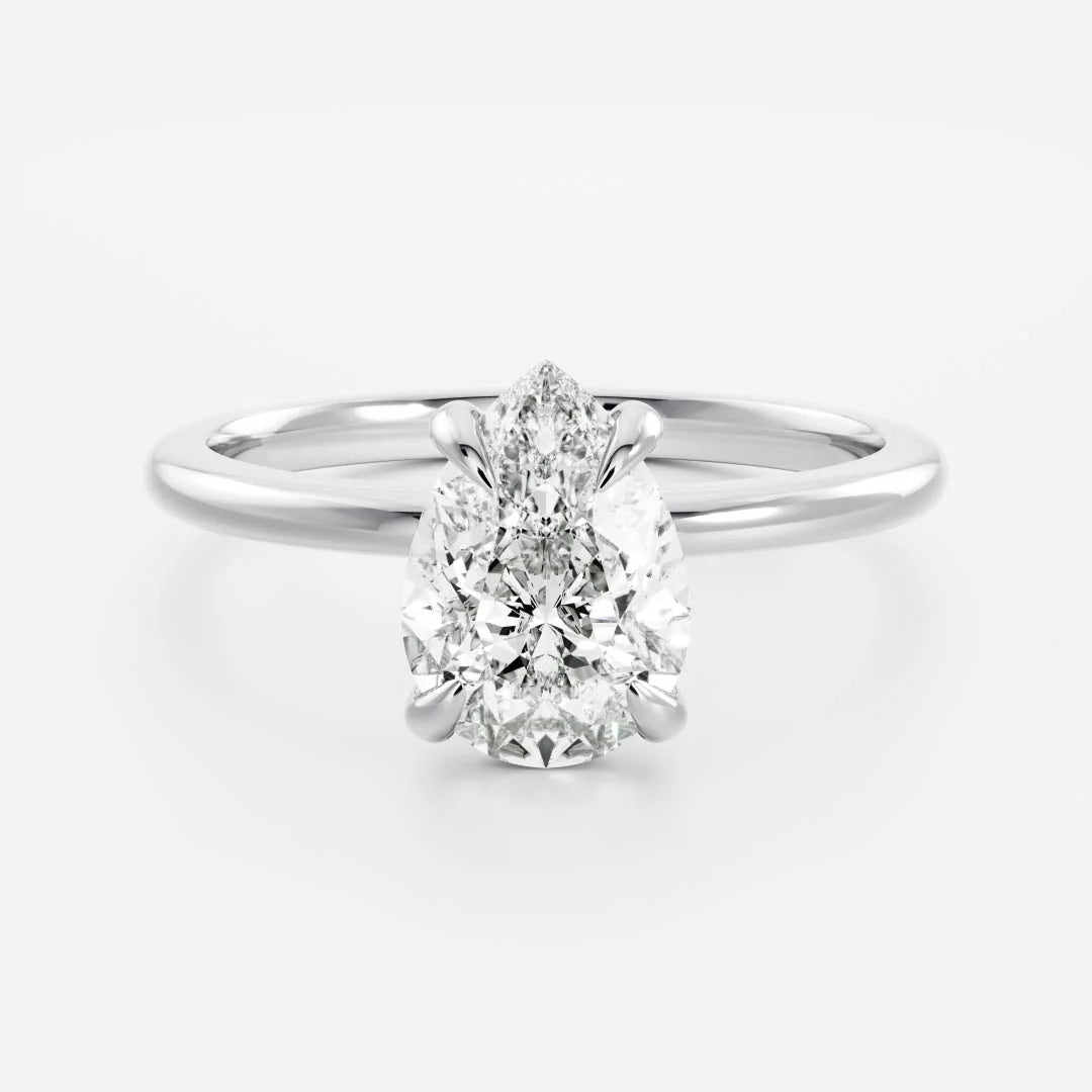 The Sophia Ring - Pear Solitaire