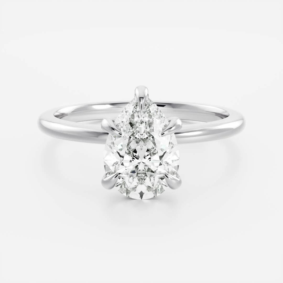 The Sophia Ring - Pear Solitaire