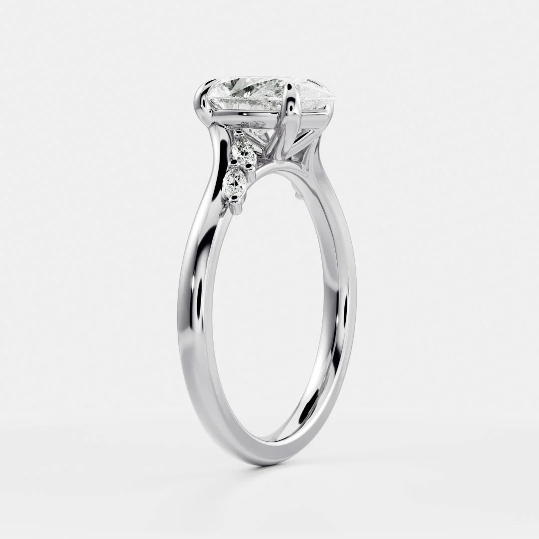 The Amira Ring - Pear with Marquise Accents